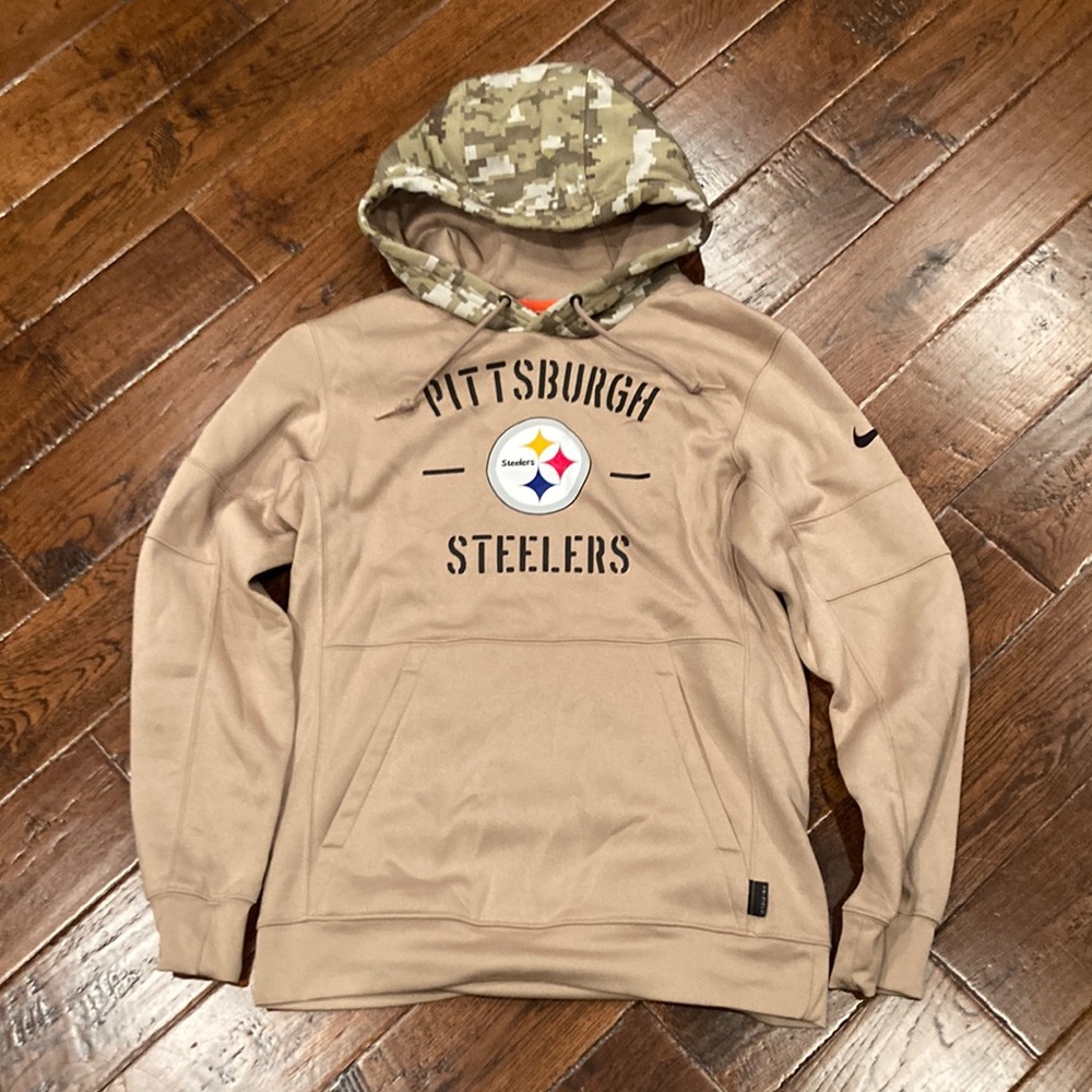 Nike NFL Onfield Apparel Dri-Fit Pittsburgh Steelers Hoodie Size Small USED